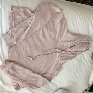 Light pink cropped hoodie from brandy melville